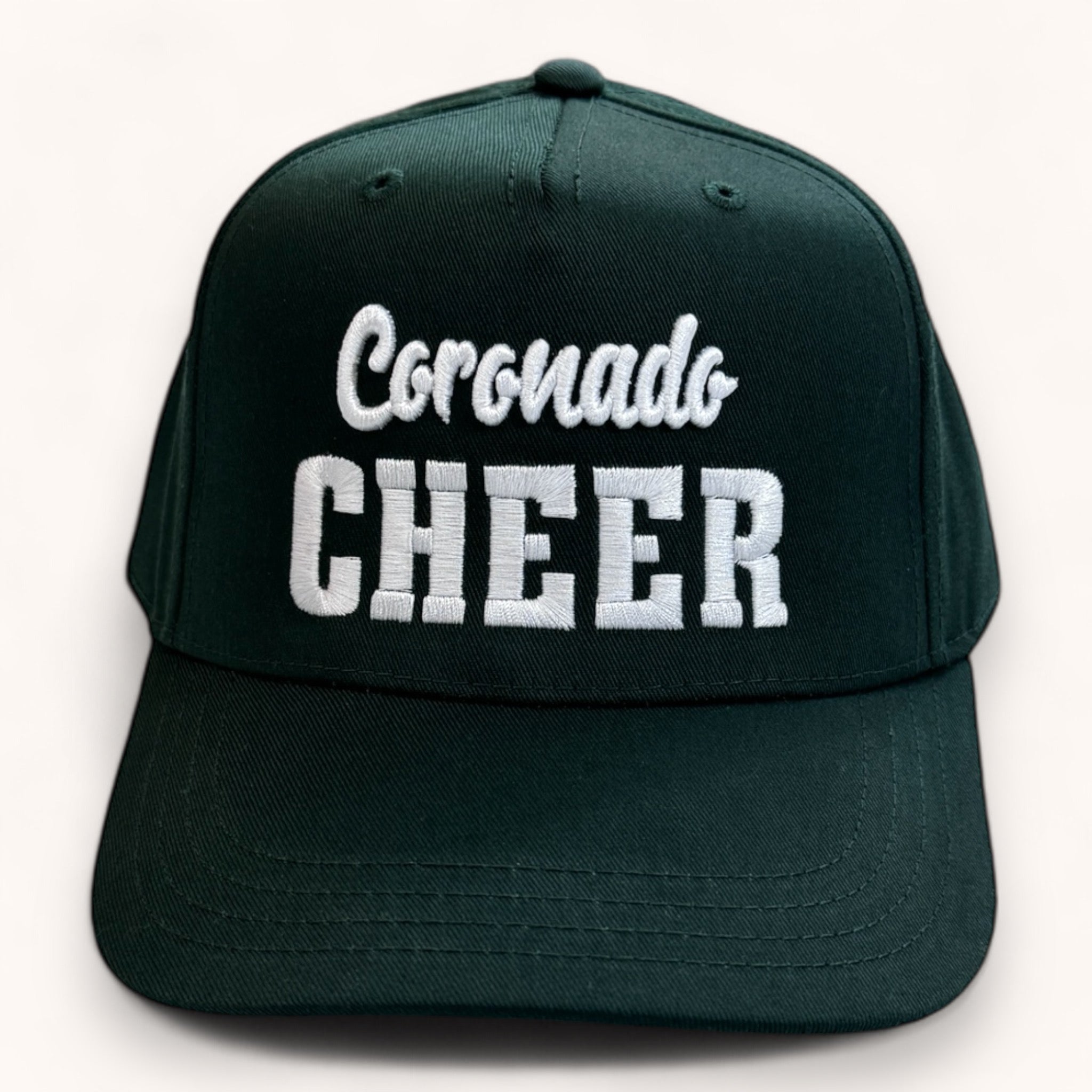 KIDS CORONADO CHEER | DARK GREEN CURVED BRIM KIDS BASBEALL HAT
