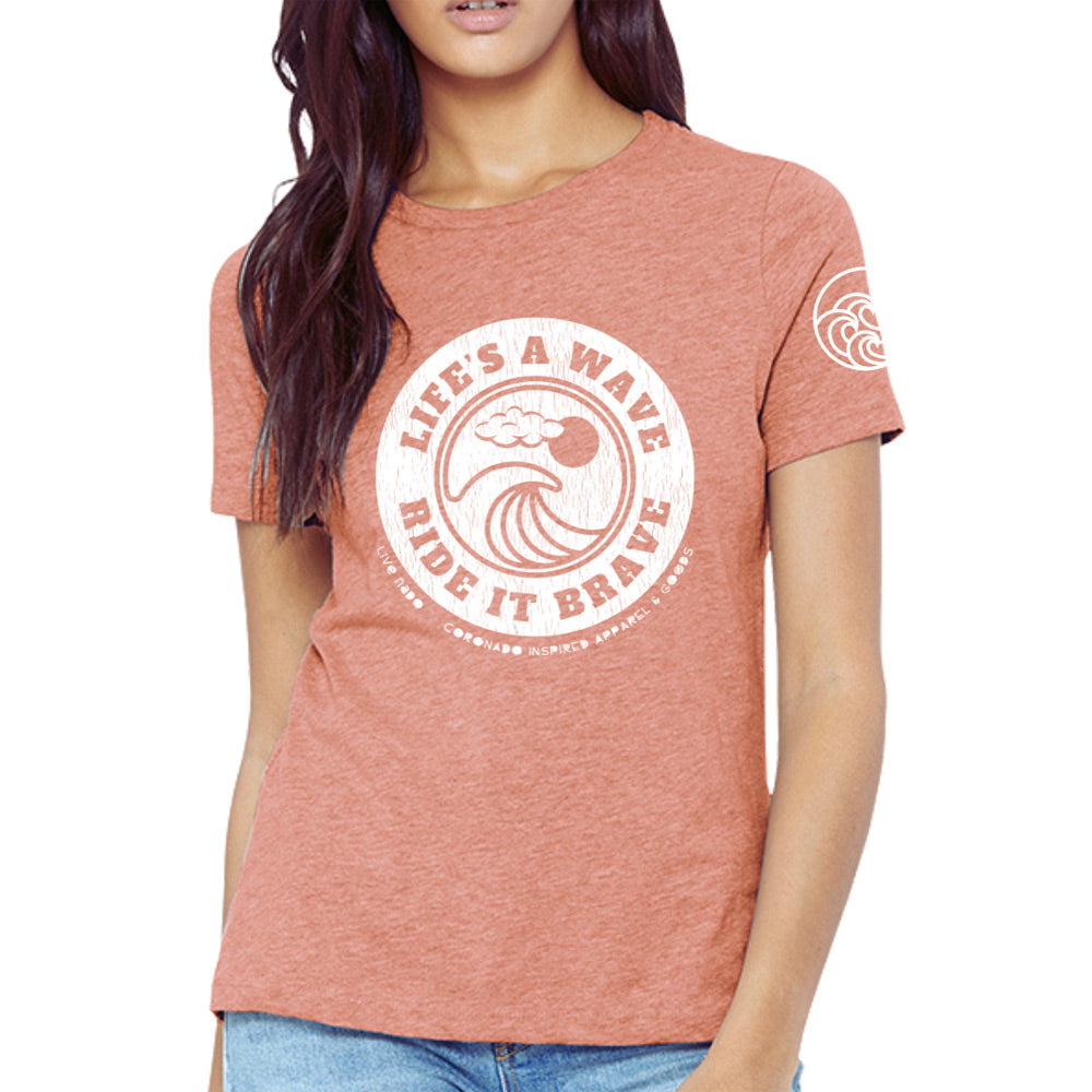 EVERYDAY TEE HERS | CORONADO LIFE'S A WAVE SURF TEE