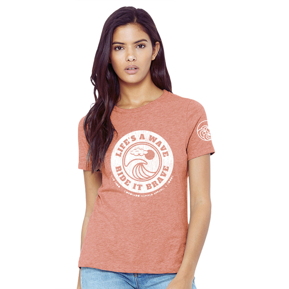 EVERYDAY TEE HERS | CORONADO LIFE'S A WAVE SURF TEE