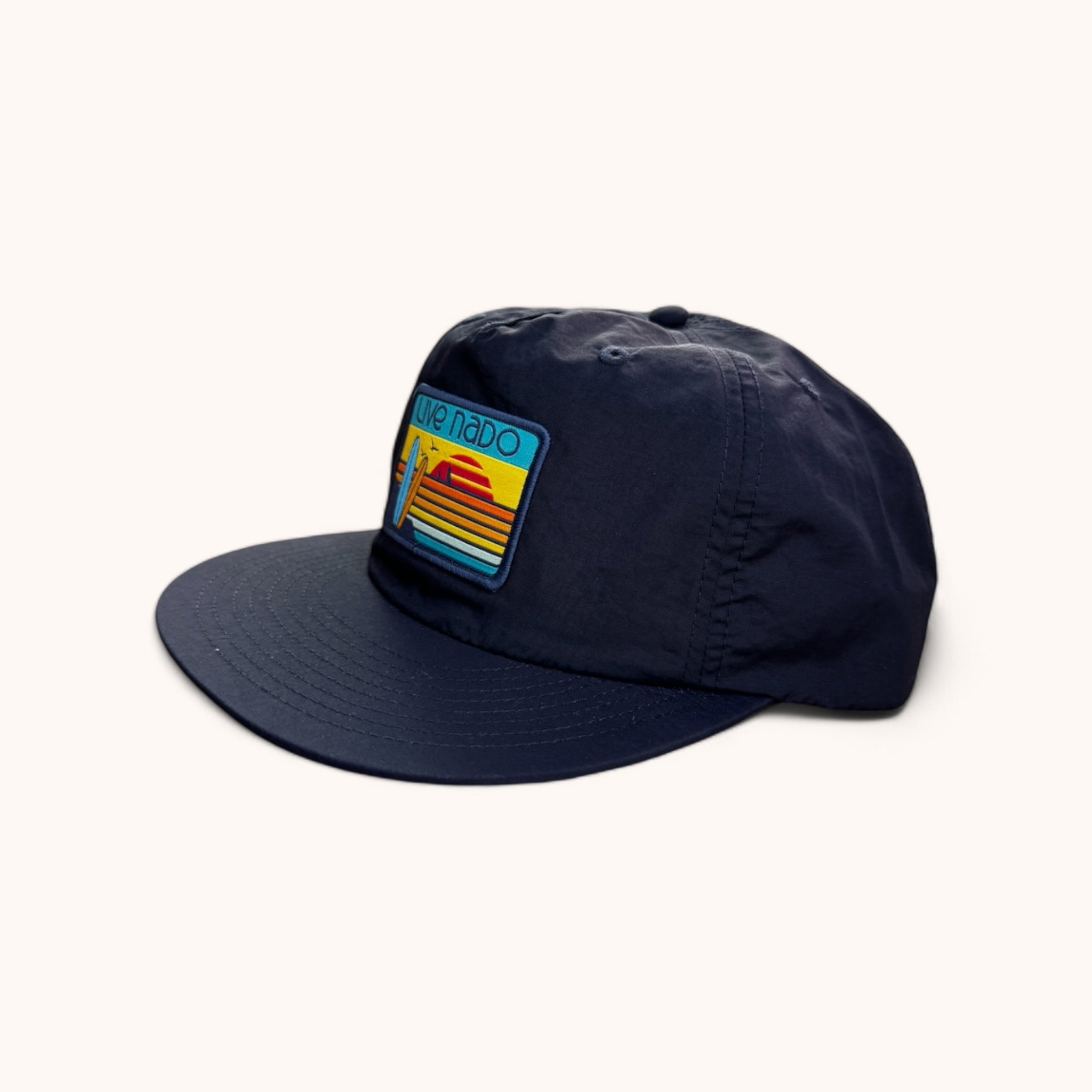 CENTRAL BEACH CORONADO | RETRO SURF’S EDGE FLAT BRIM QUICK DRY NYLON SURF CAP