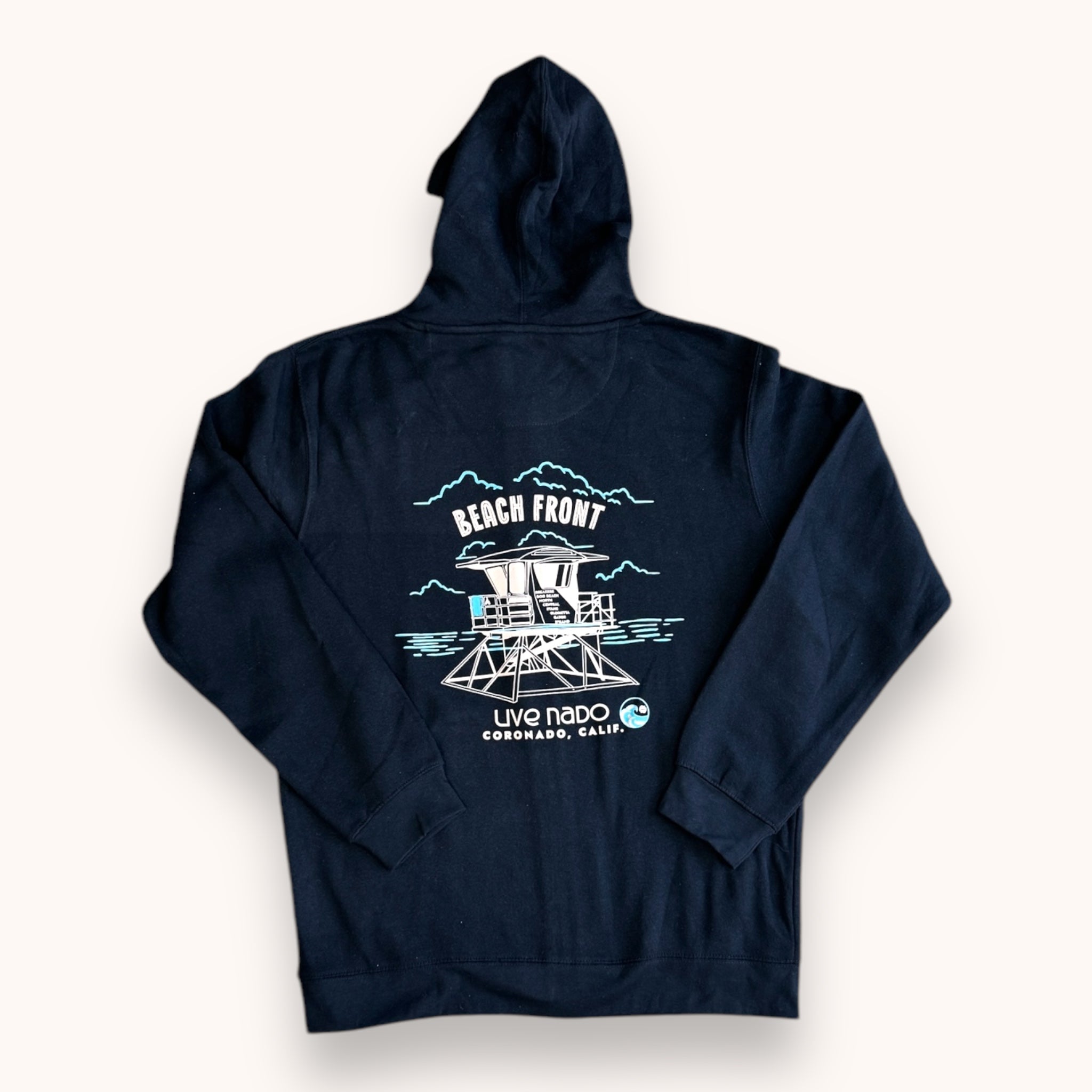 SHORELINE SWEATS | BEACH FRONT CORONADO BEACHES ZIP-UP HOODIE