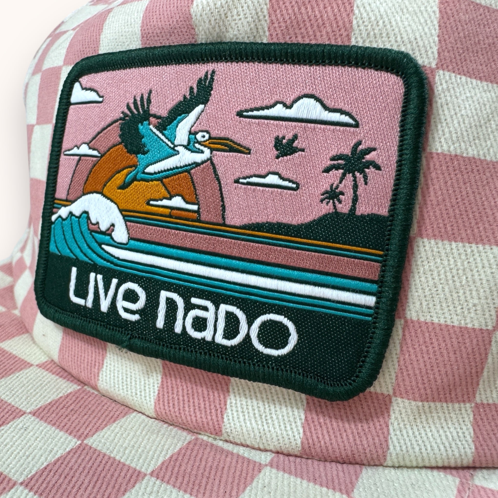 SPRECKELS | PINK CHECKERED KIDS SURF CAP