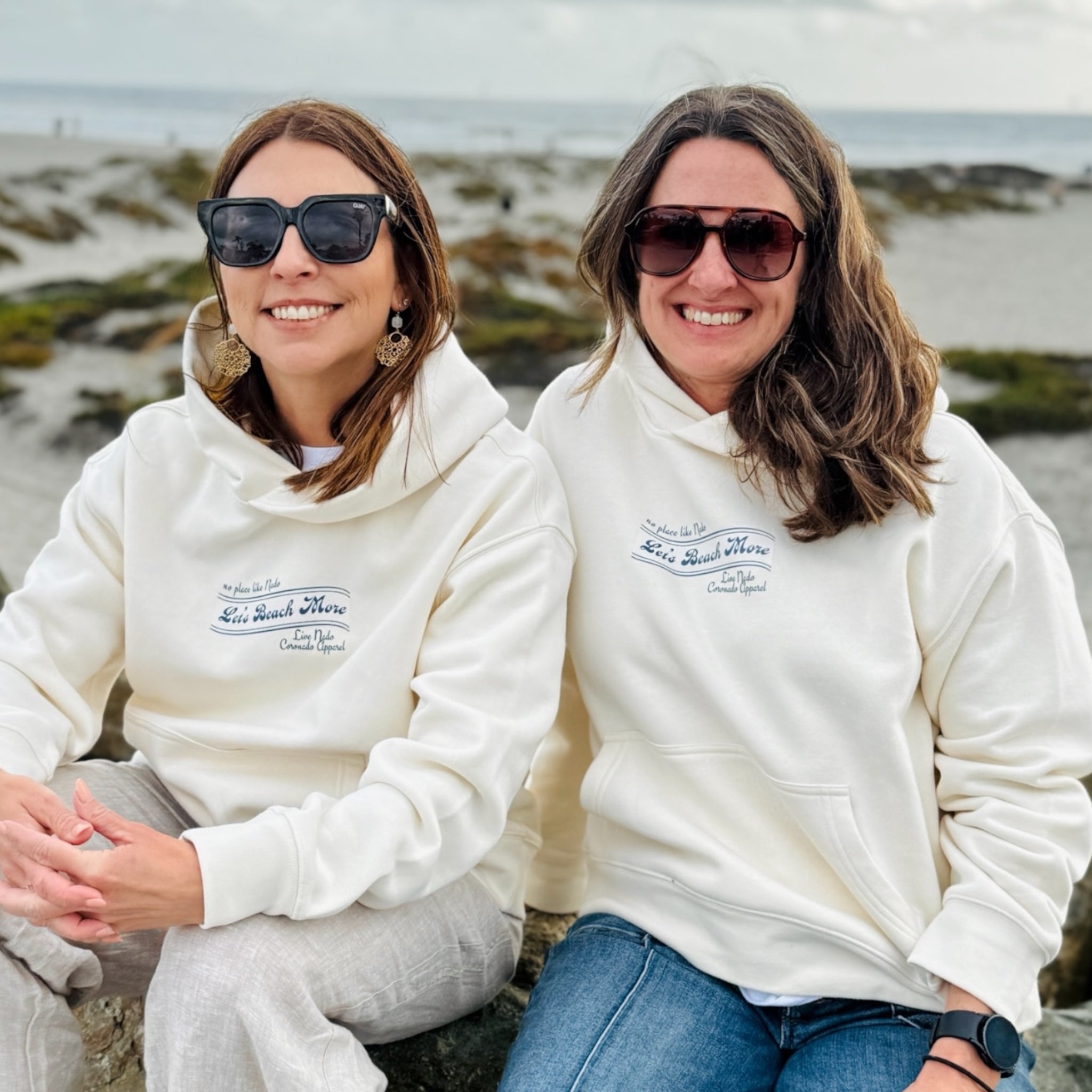 SHORELINE SWEATS | LET'S BEACH MORE CORONADO HOODED SWEATSHIRT
