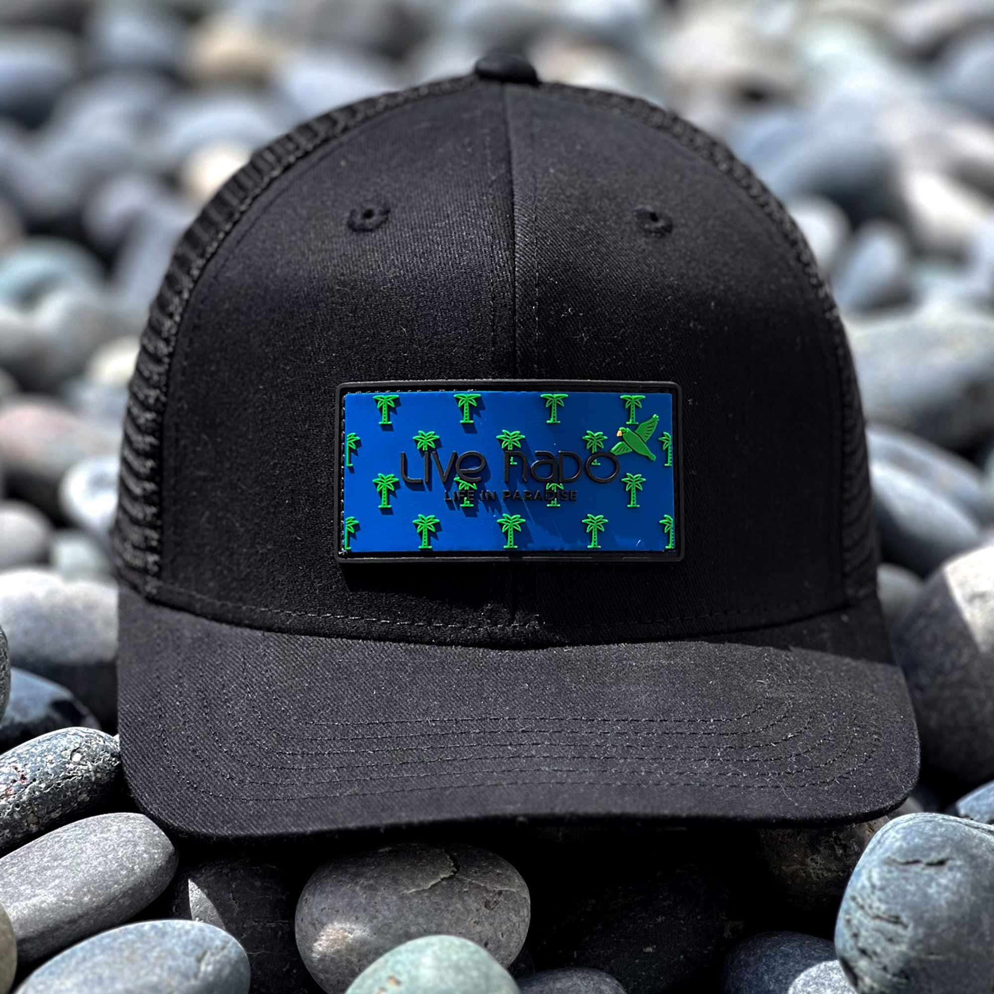 ALAMEDA | PARROTS & PALMS CURVED BRIM TRUCKER HAT