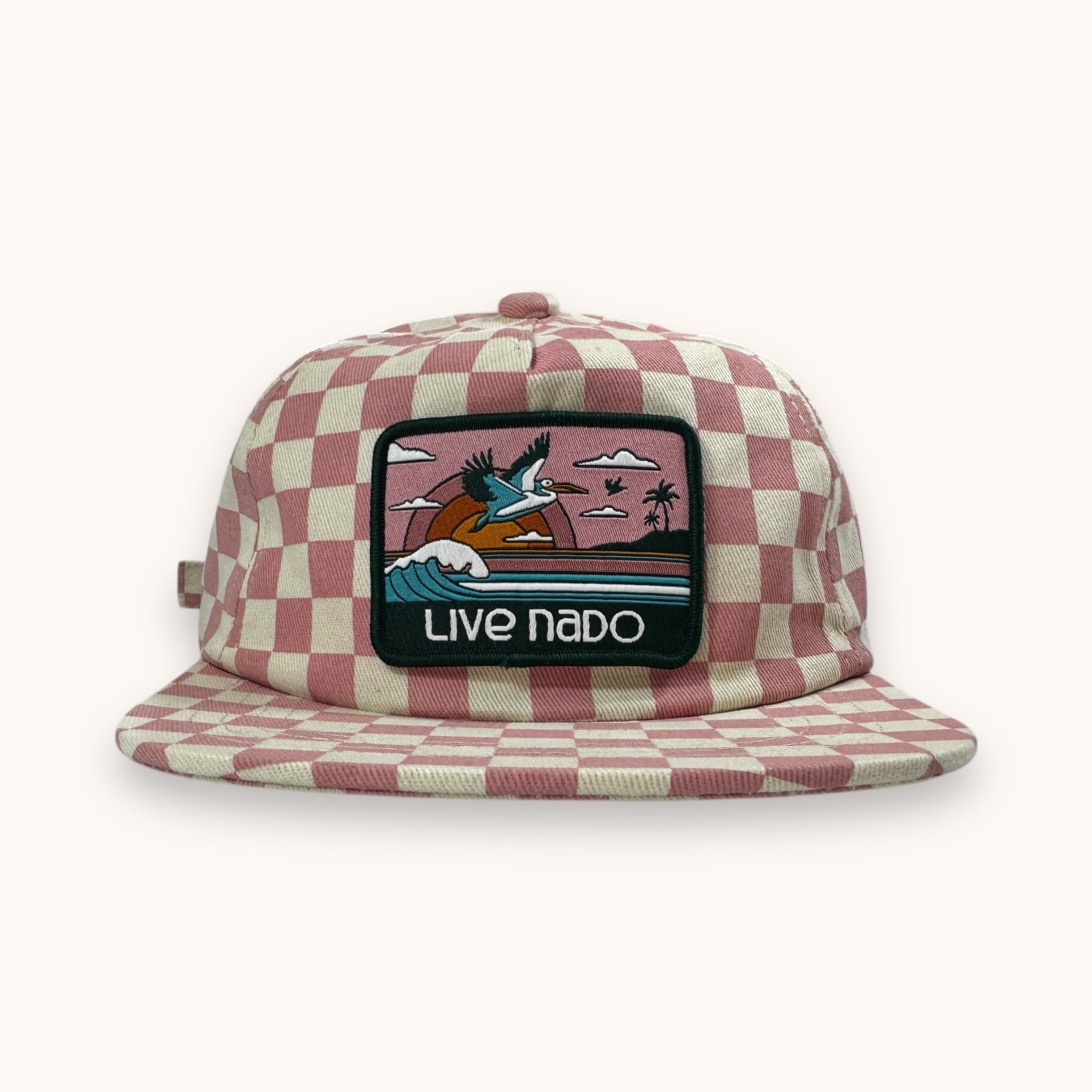 SPRECKELS | PINK CHECKERED KIDS SURF CAP