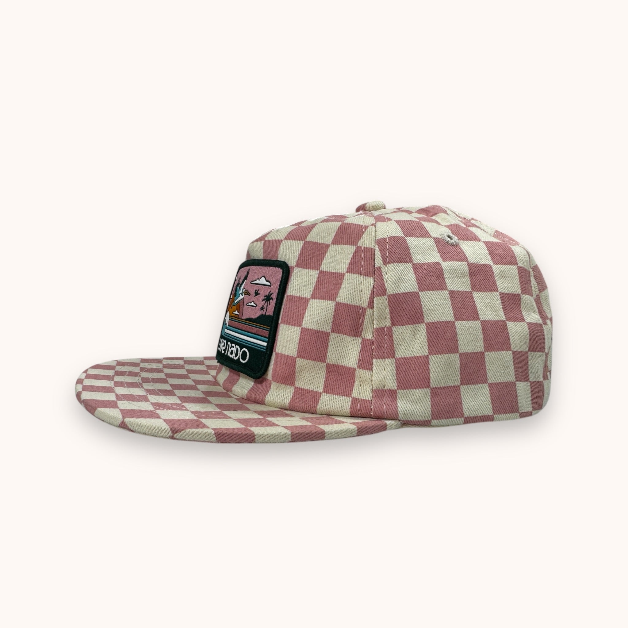 SPRECKELS | PINK CHECKERED KIDS SURF CAP