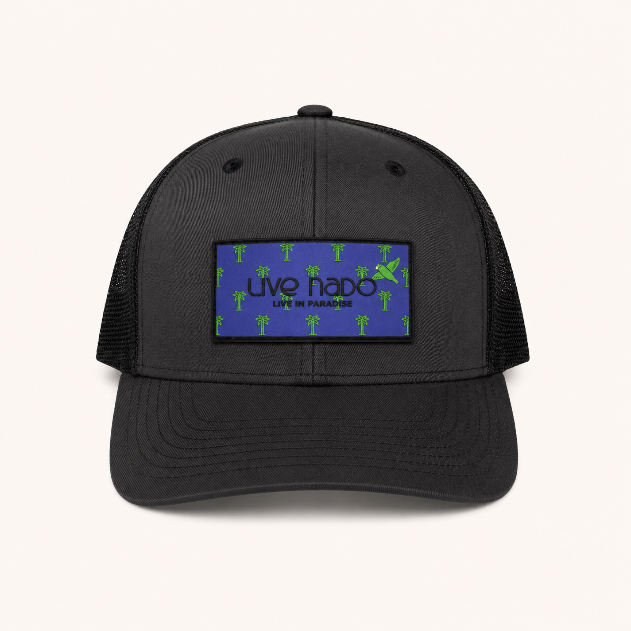 DUNES | PARROTS & PALMS CURVED BRIM TRUCKER HAT