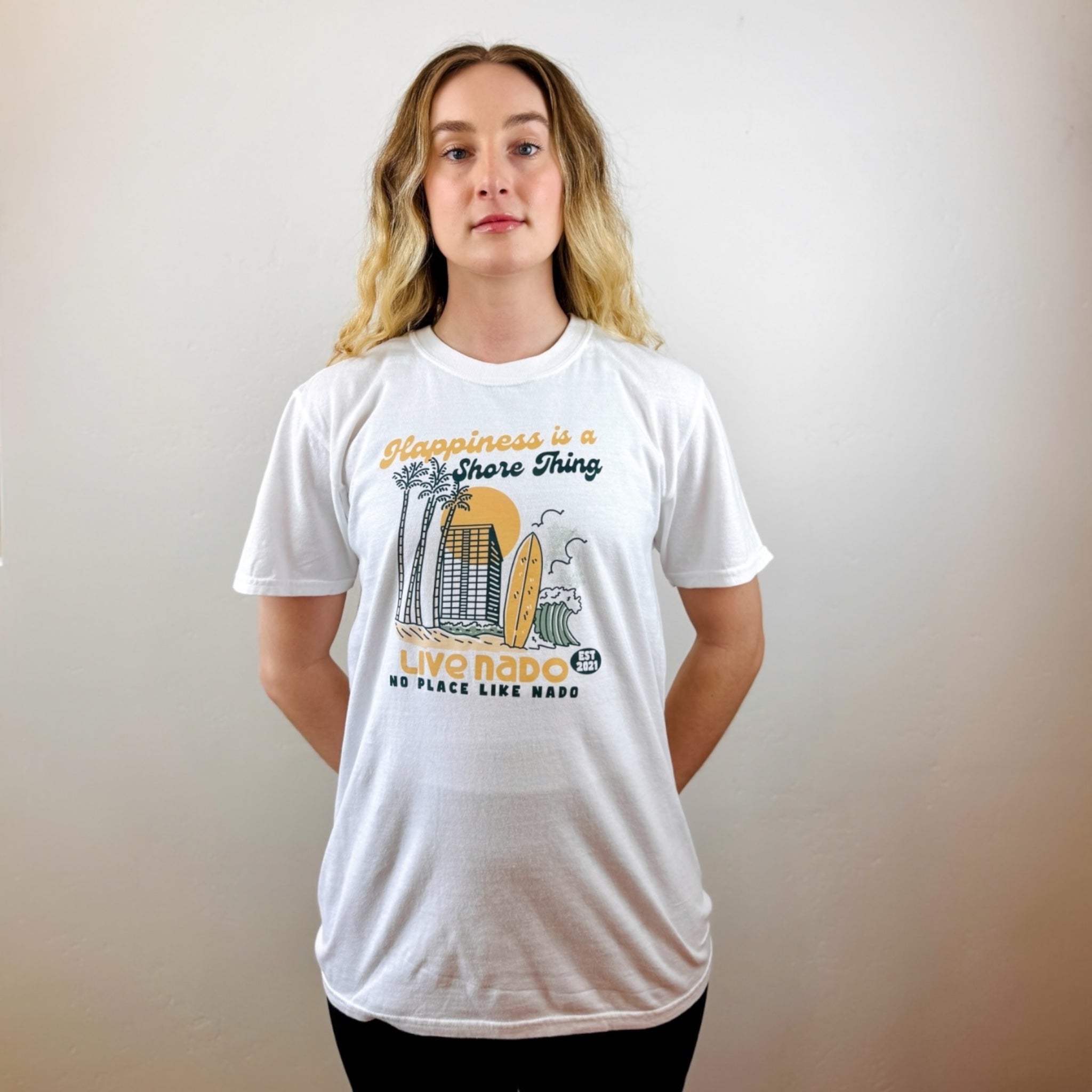EVERYDAY TEE HERS | HAPPINESS IS A SHORE THING CORONADO T SHIRT