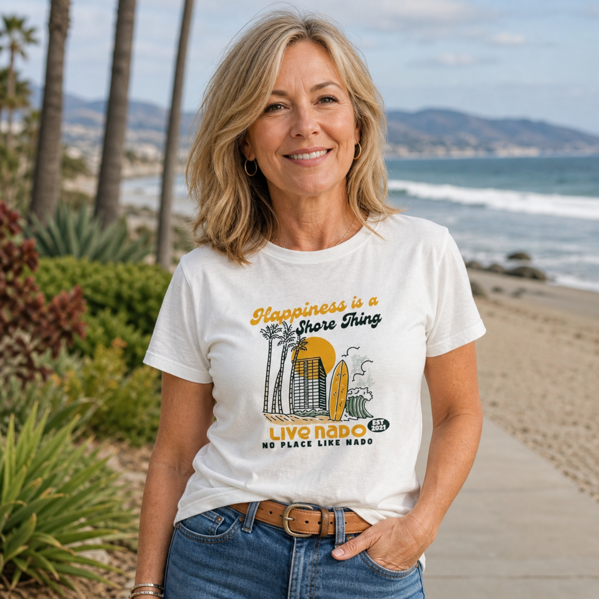 HER TEES | HAPPINESS IS A SHORE THING TEE