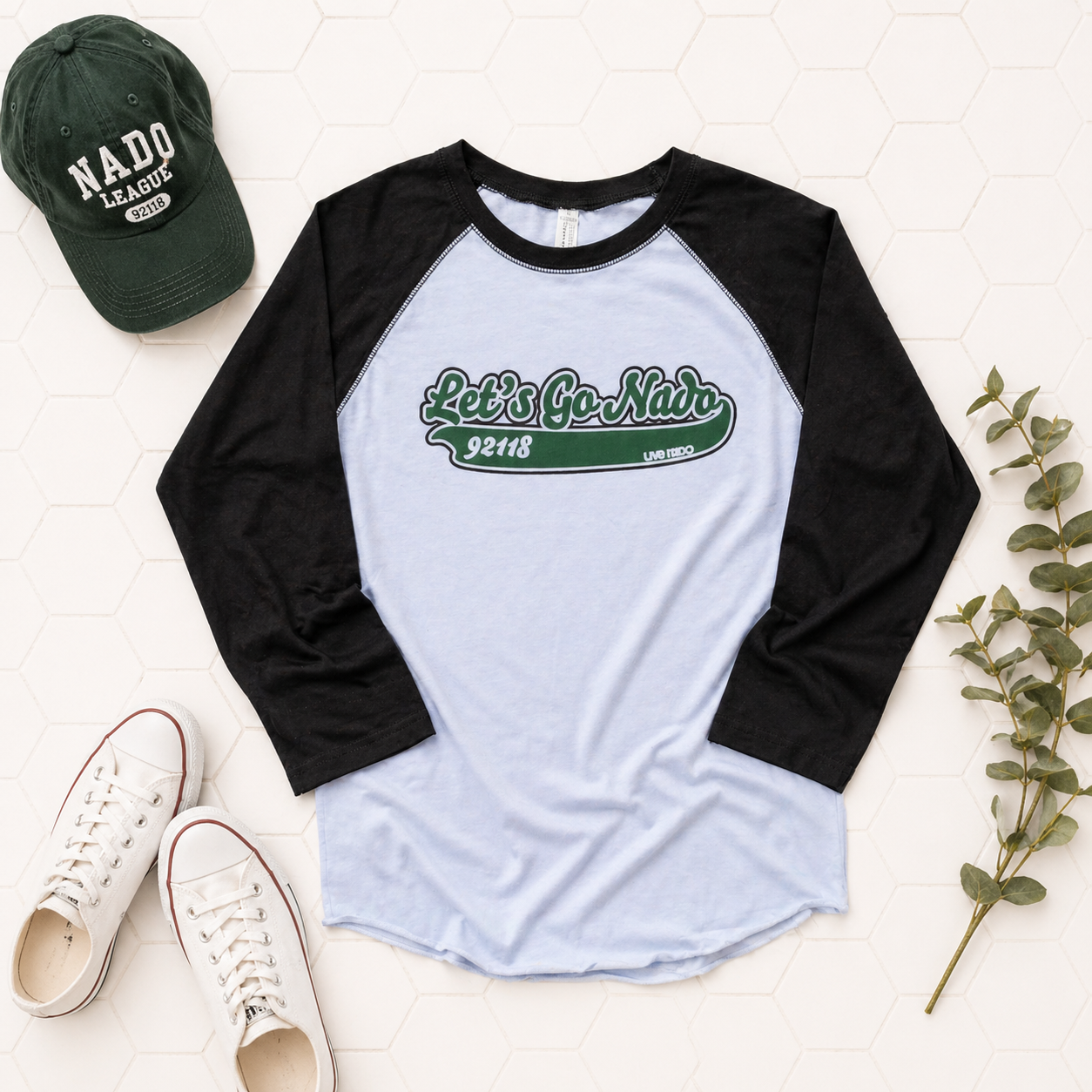 HER TEES | WOMEN'S "LET'S GO NADO" VINTAGE BASEBALL TEE