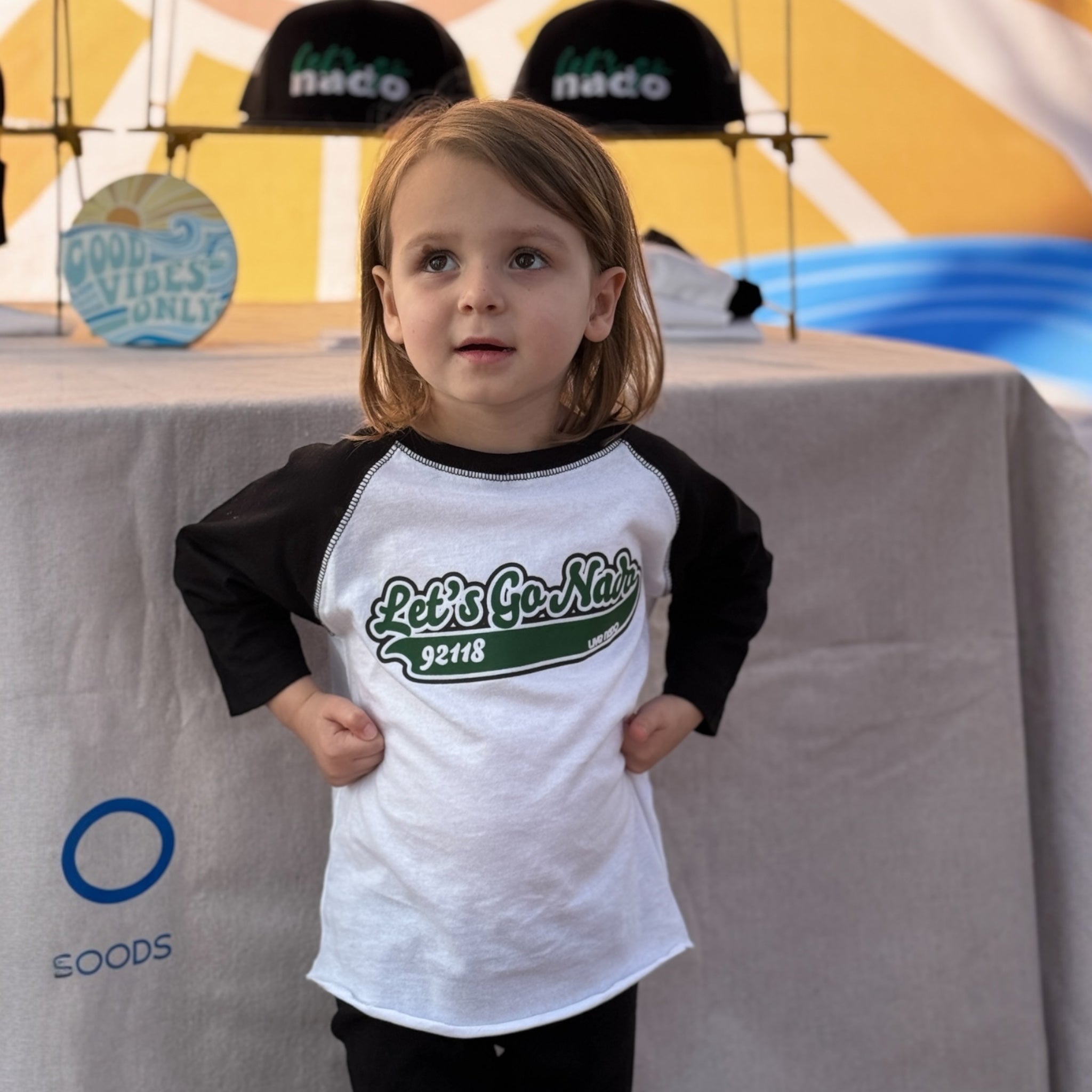 TODDLER VINTAGE BASEBALL TEE | LET'S GO NADO 3/4 LENGTH SLEEVE TEE