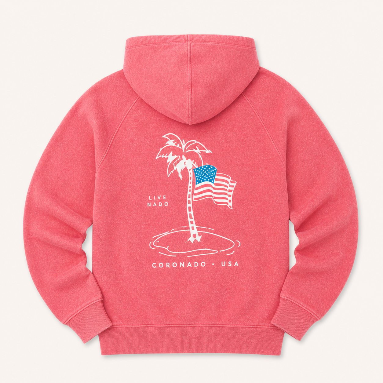 SHORELINE SWEATS | KIDS "RED, WHITE, AND PALM TREES" HOODIE