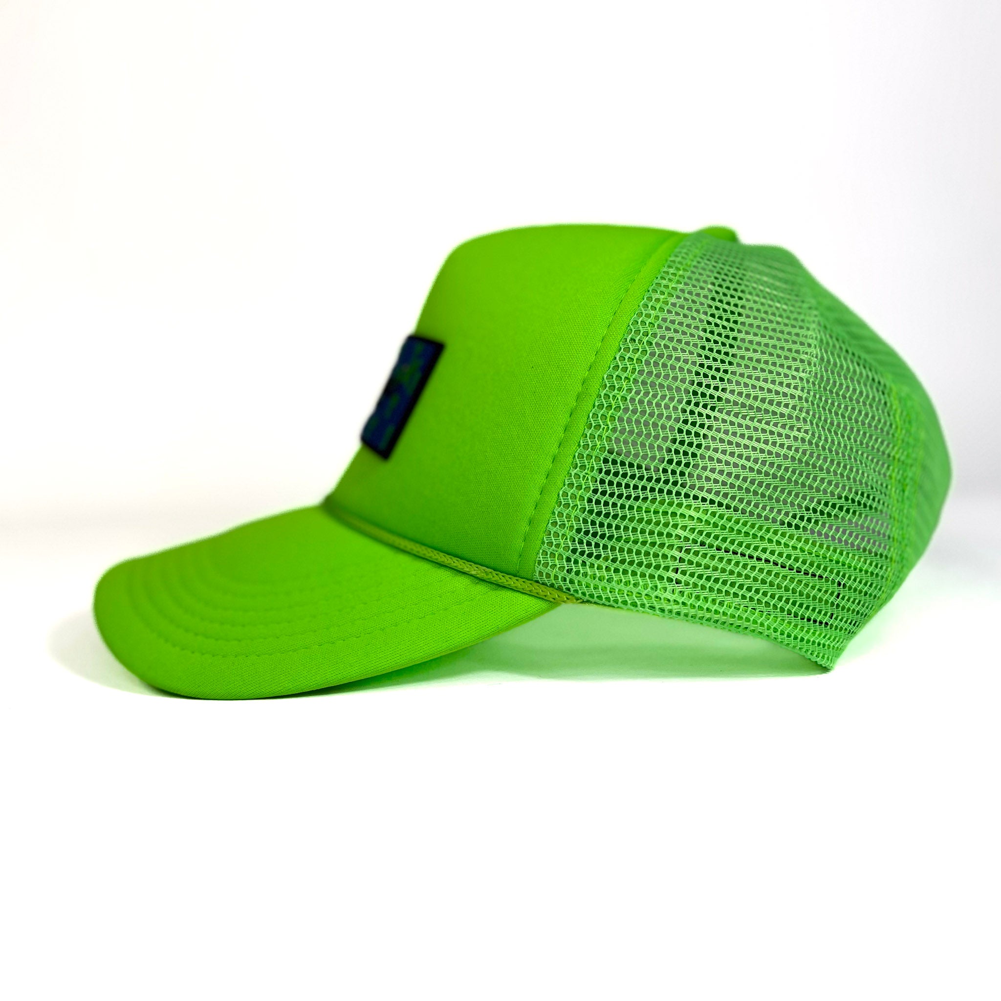 NORTH BEACH | PARROTS & PALMS NEON GREEN FOAM TRUCKER