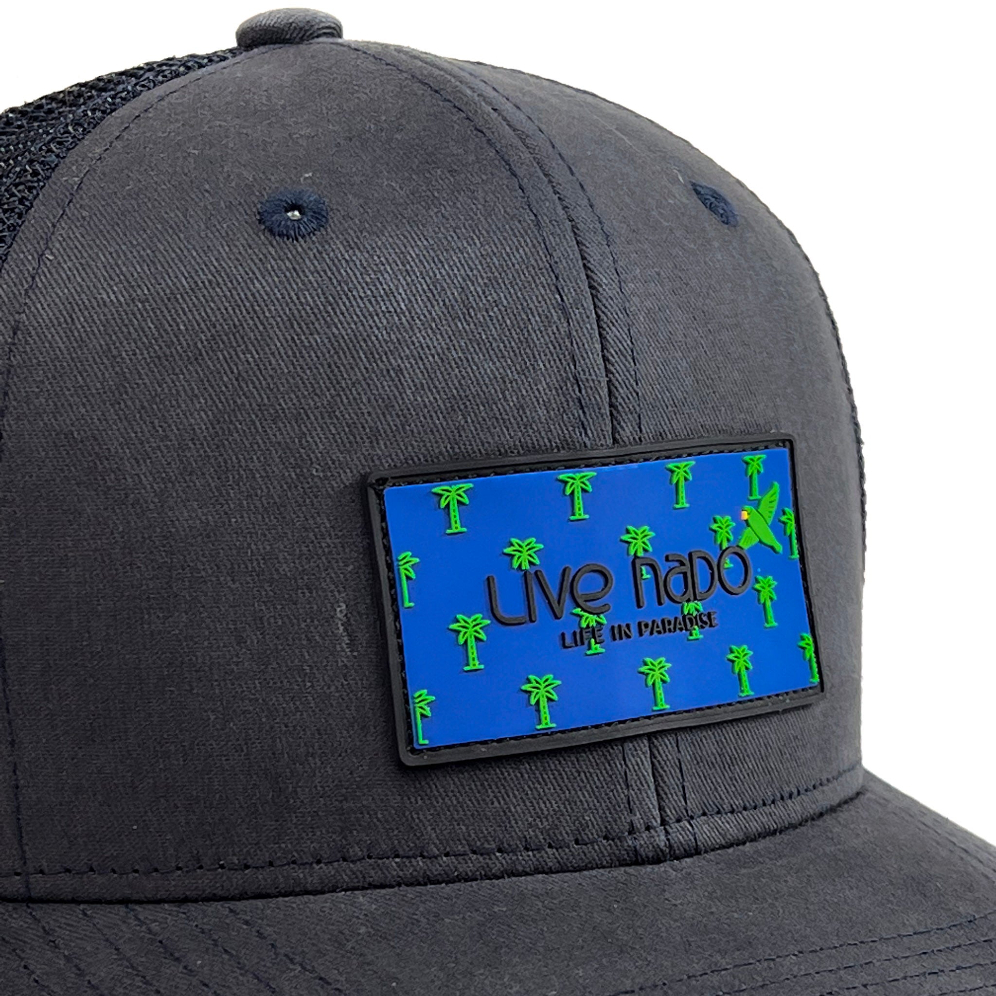 ALAMEDA | PARROTS & PALMS CURVED BRIM TRUCKER HAT