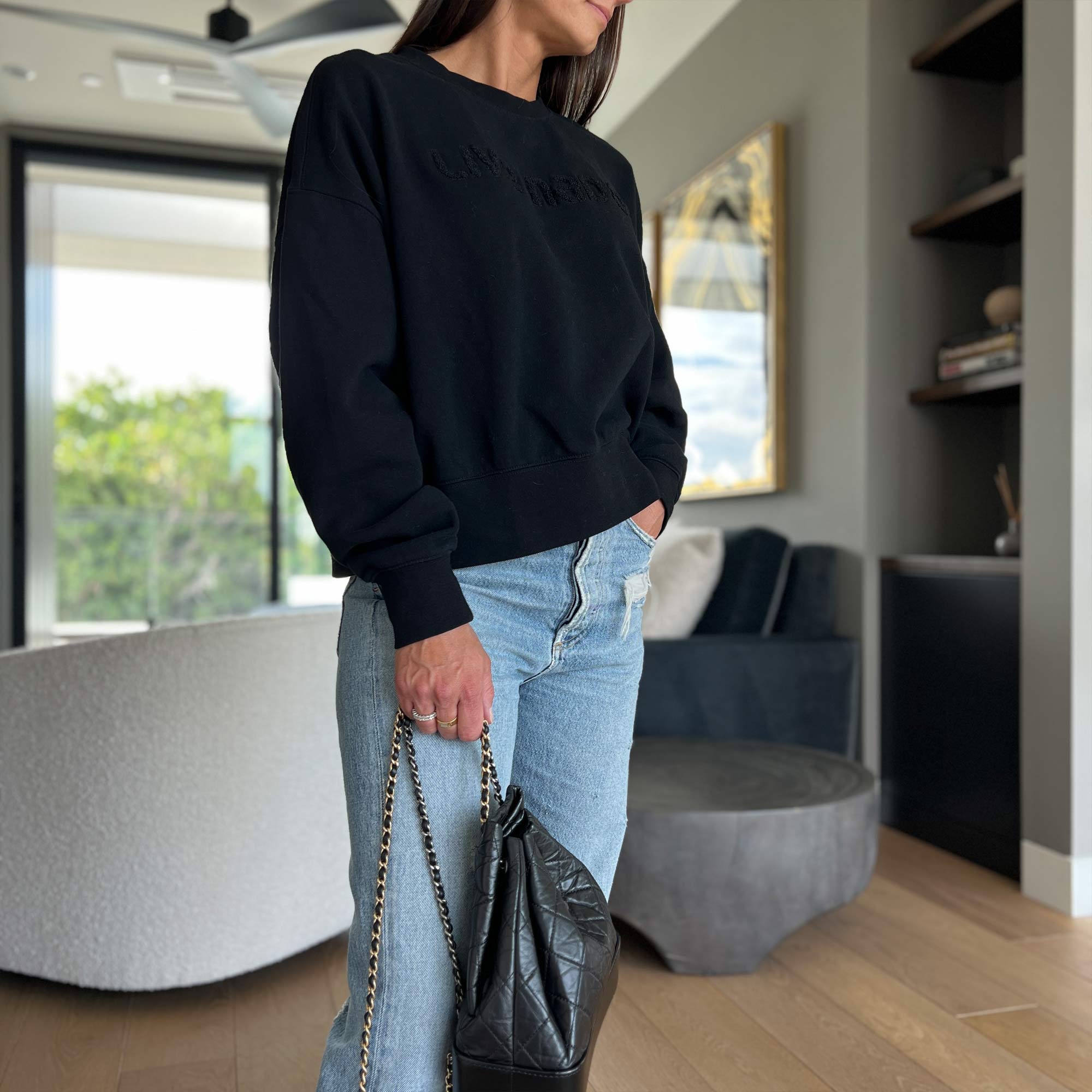 SHORELINE SWEATS  |  WITH LOVE, CHENILLE CREWNECK SWEATSHIRT