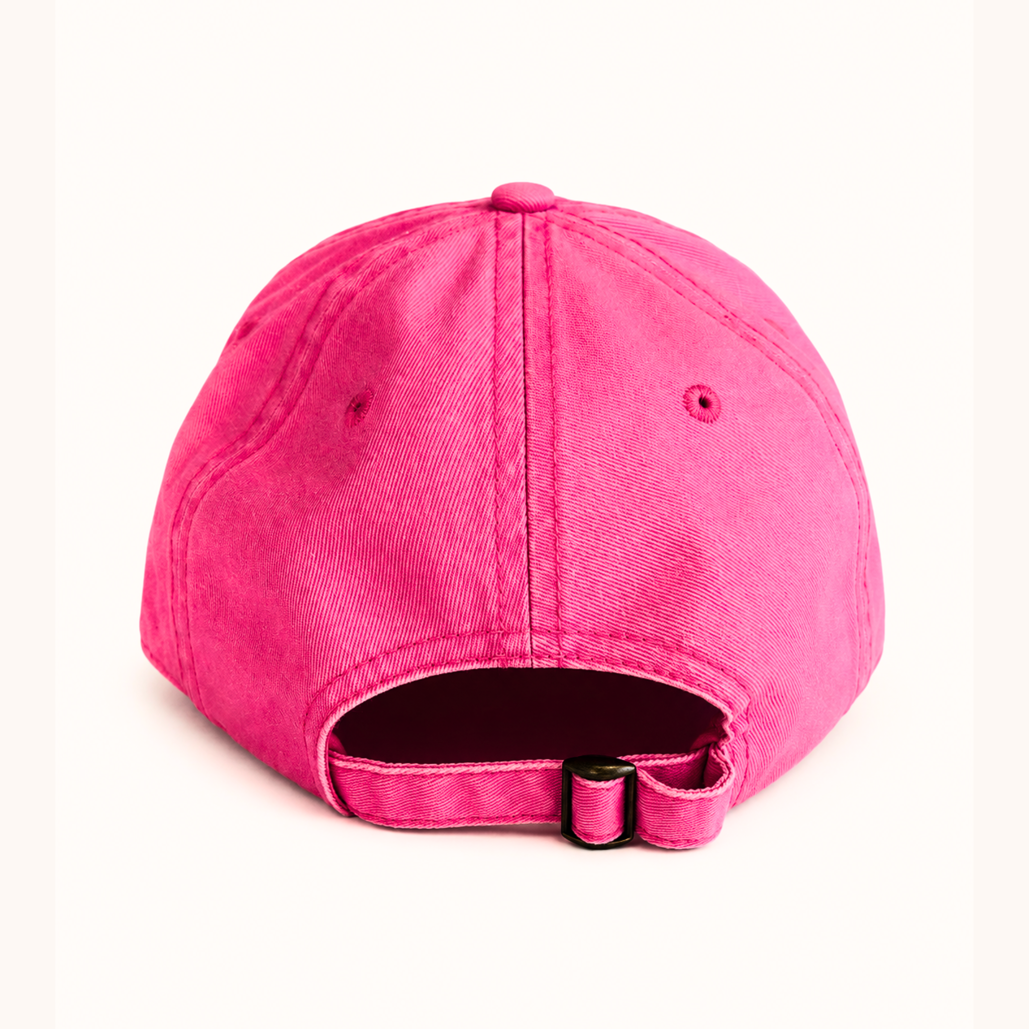pink baseball cap back view 