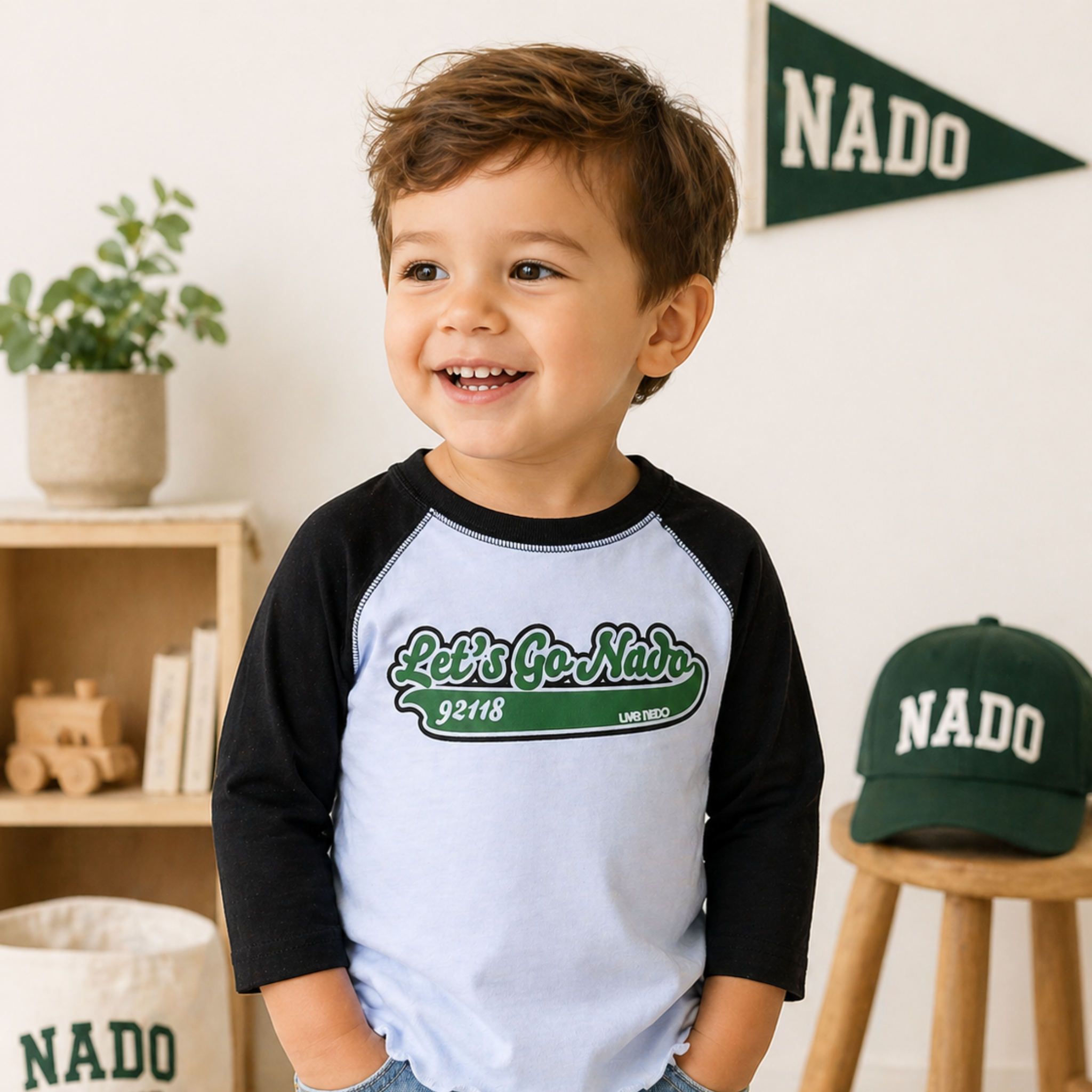 KIDS | TODDLER "LET'S GO NADO" VINTAGE BASEBALL TEE