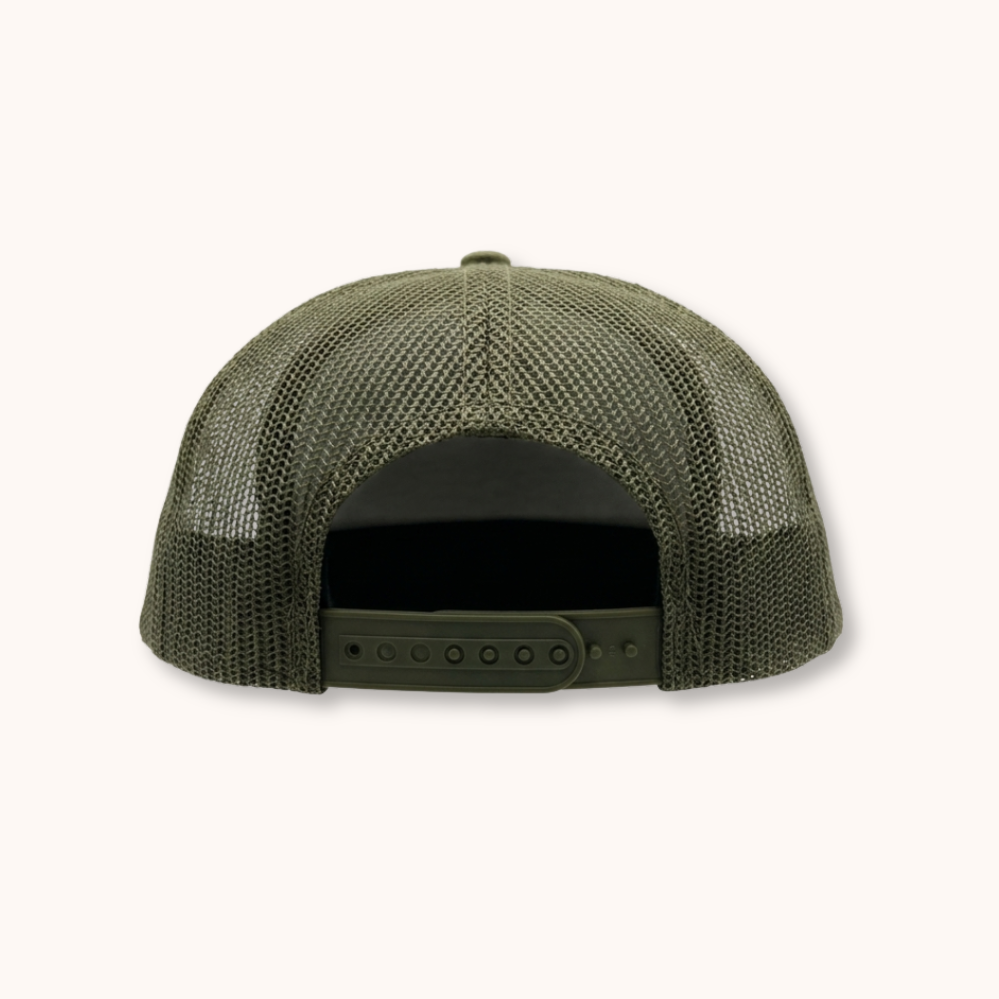 Green mesh cap on a white background