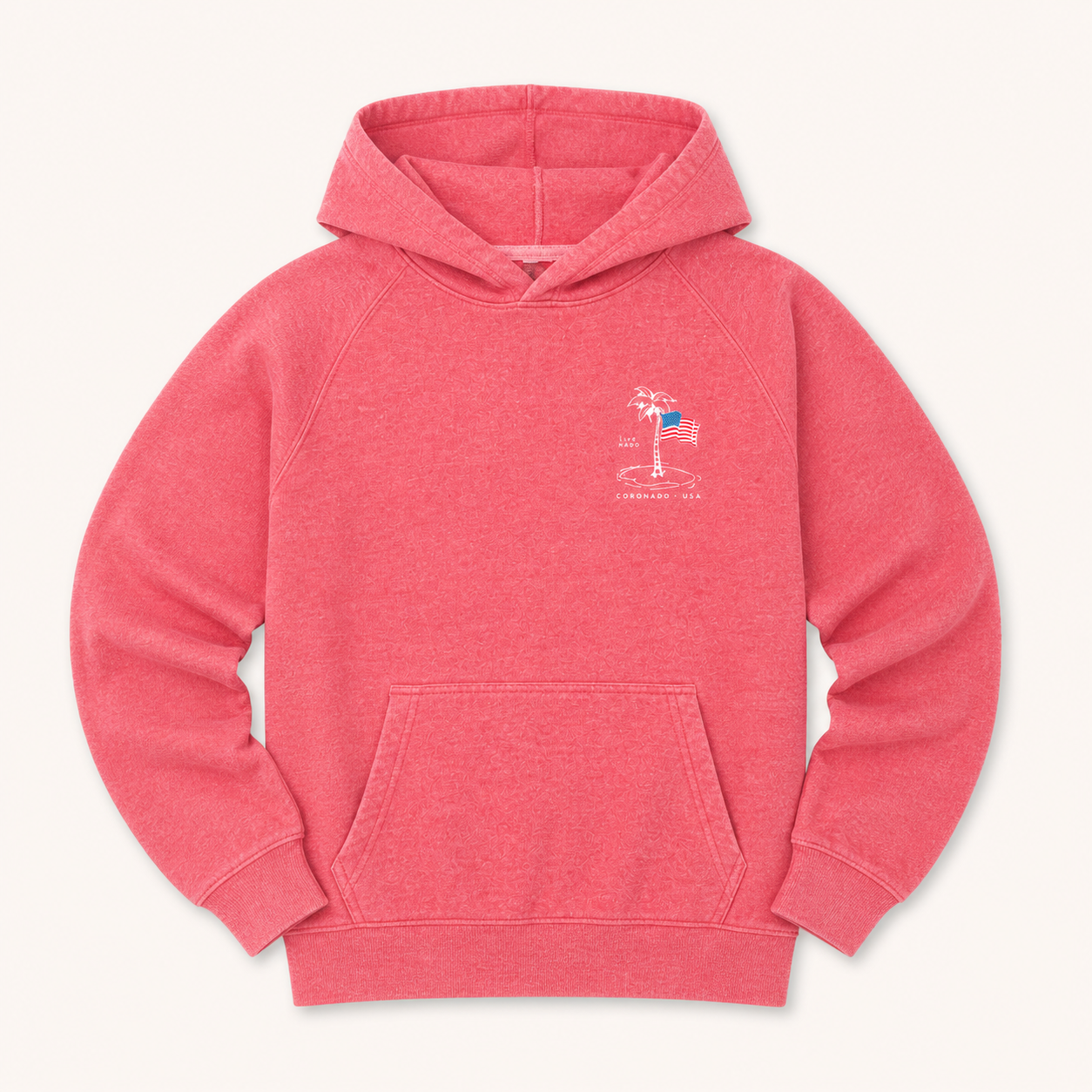 SHORELINE SWEATS | KIDS "RED, WHITE, AND PALM TREES" HOODIE