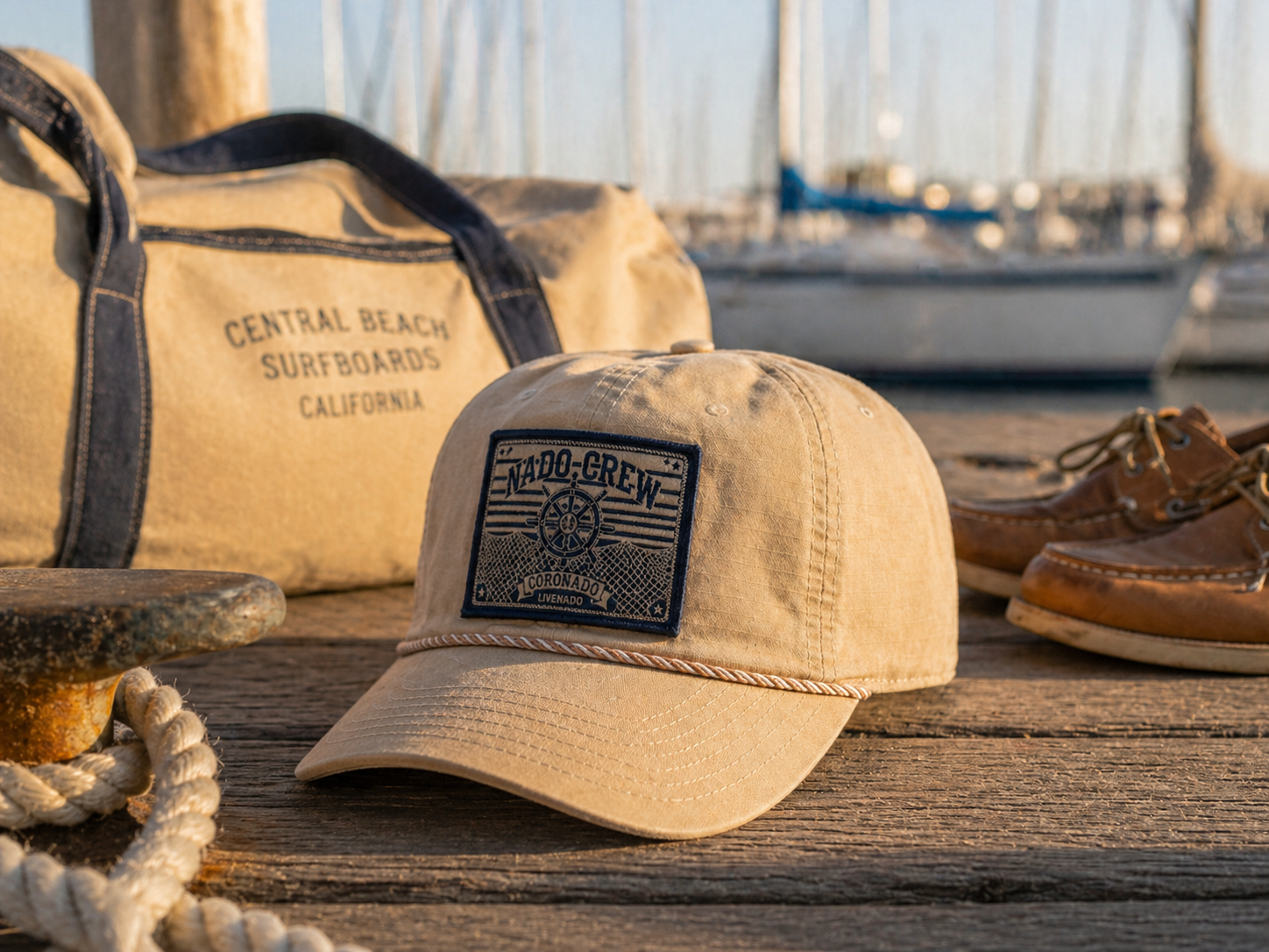 TAN HAT BOAT WHEEL PATCH NADO CREW